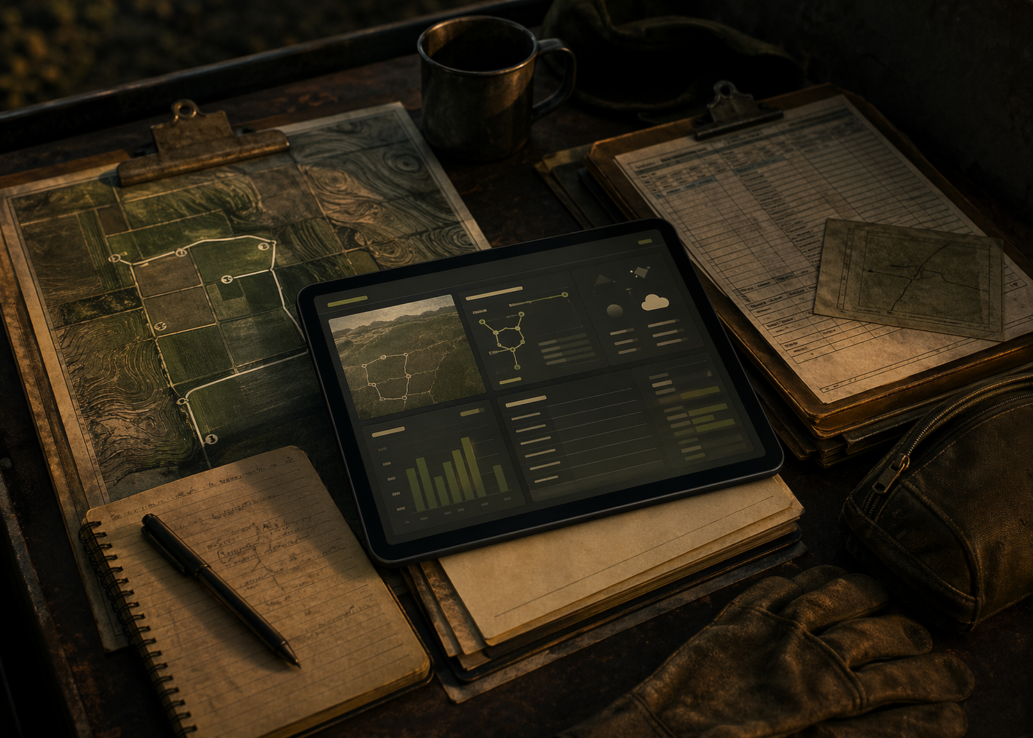 AcreRecord spray job record showing map, coverage, and weather details