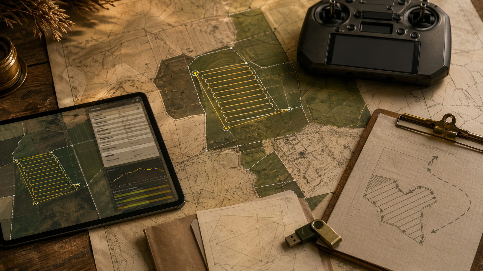 AcreRecord workflow record visual with route planning and proof details